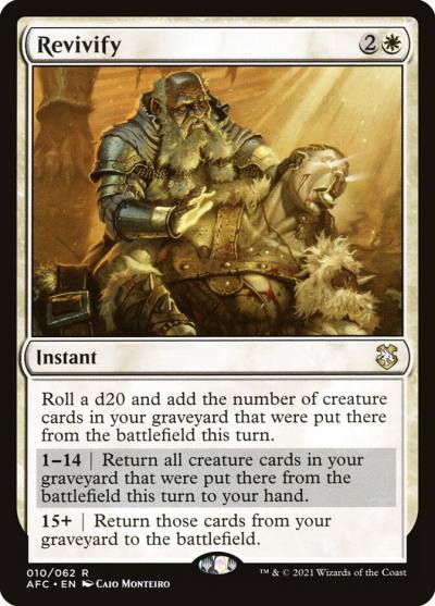 Revivify AFC-10 Forgotten Realms Commander Magic card