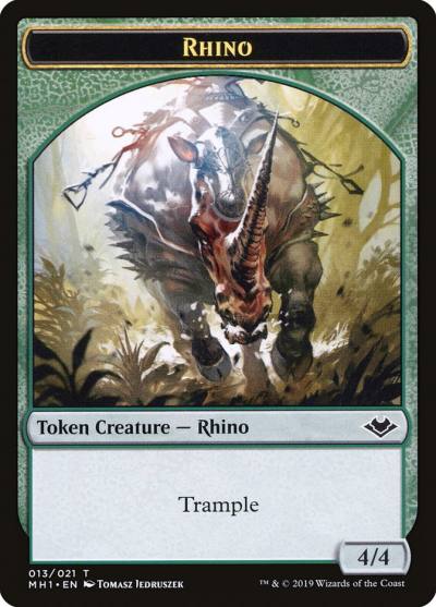 Rhino TMH1-13 Modern Horizons Tokens Magic card
