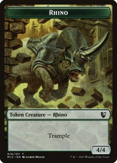 Rhino TMIC-10 Midnight Hunt Commander Tokens Magic card