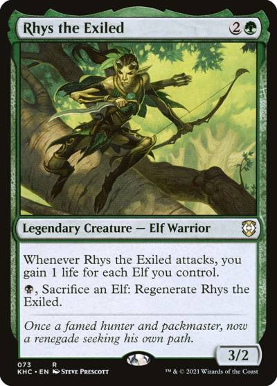 Rhys the Exiled KHC-73 Kaldheim Commander Magic card