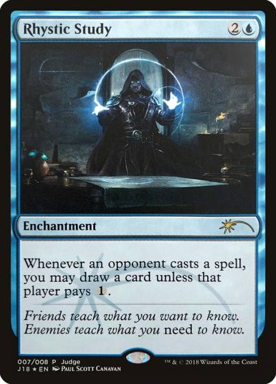 Rhystic Study J18-7 Judge Gift Cards 2018 Magic card