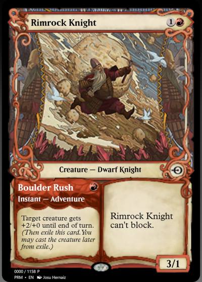 Rimrock Knight // Boulder Rush PRM-78750 Magic Online Promos Magic card