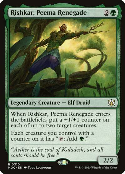 Rishkar, Peema Renegade MOC-310 March of the Machine Commander Magic card