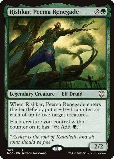 Rishkar, Peema Renegade NCC-305 New Capenna Commander Magic card