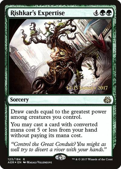 Rishkar's Expertise PAER-123S Aether Revolt Promos Magic card
