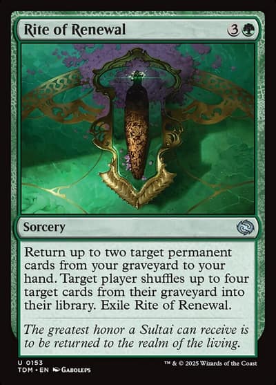 Rite of Renewal TDM-153 Tarkir: Dragonstorm Magic card