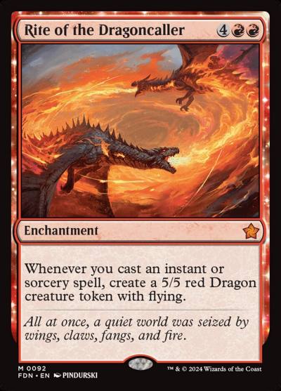 Rite of the Dragoncaller FDN-92 Foundations Magic card
