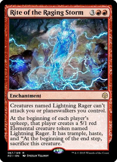 Rite of the Raging Storm PZ1-67 Legendary Cube Prize Pack Magic card