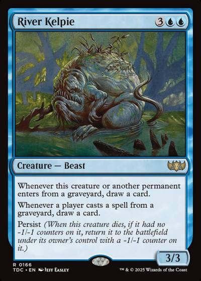 River Kelpie TDC-166 Tarkir: Dragonstorm Commander Magic card