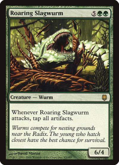 Roaring Slagwurm 83 Darksteel Magic card