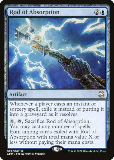 Rod of Absorption AFC-19 Forgotten Realms Commander Magic card