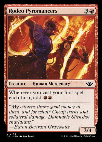 Rodeo Pyromancers 143 Outlaws of Thunder Junction Magic card