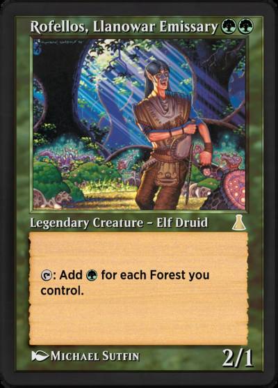 Rofellos, Llanowar Emissary AA2-15 Arena Anthology 2 Magic card