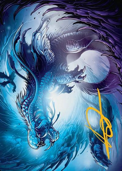 Roiling Dragonstorm // Roiling Dragonstorm ATDM-33 Tarkir: Dragonstorm Art Series Magic card