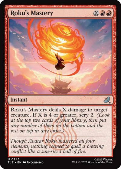 Roku's Mastery TLE-243 Avatar: The Last Airbender Eternal Magic card