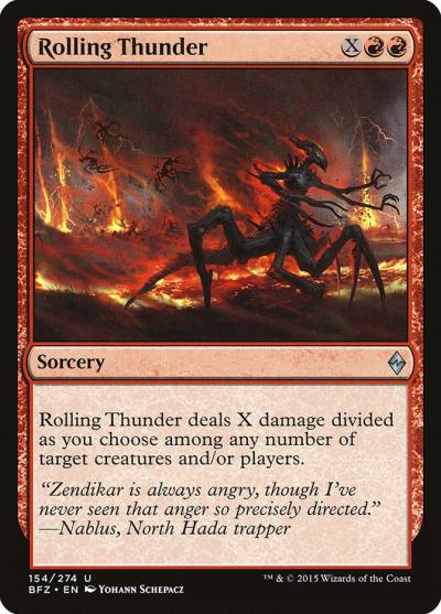 Rolling Thunder BFZ-154 Battle for Zendikar Magic card