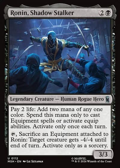 Ronin, Shadow Stalker 112 Marvel Super Heroes Magic card