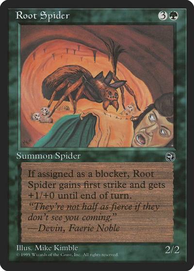 Root Spider 94 Homelands Magic card