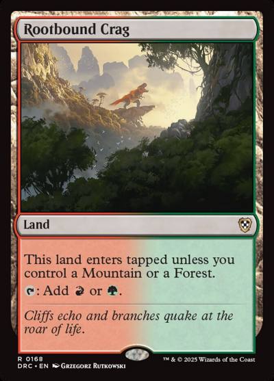 Rootbound Crag DRC-168 Aetherdrift Commander Magic card