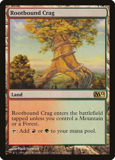 Rootbound Crag M12-228 Magic 2012 Magic card