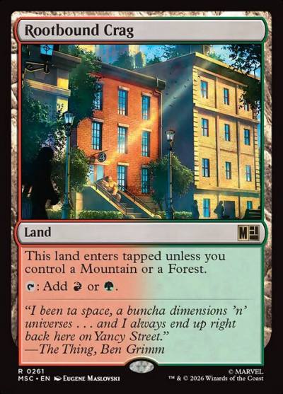 Rootbound Crag MSC-261 Marvel Super Heroes Commander Magic card