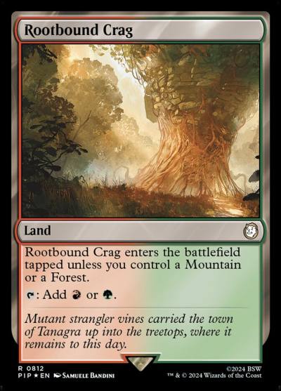Rootbound Crag PIP-812 Fallout Magic card