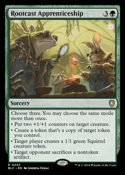 Rootcast Apprenticeship BLC-32 Bloomburrow Commander Magic card