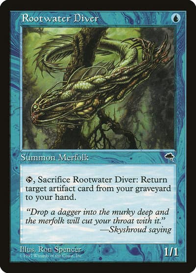 Rootwater Diver 81 Tempest Magic card