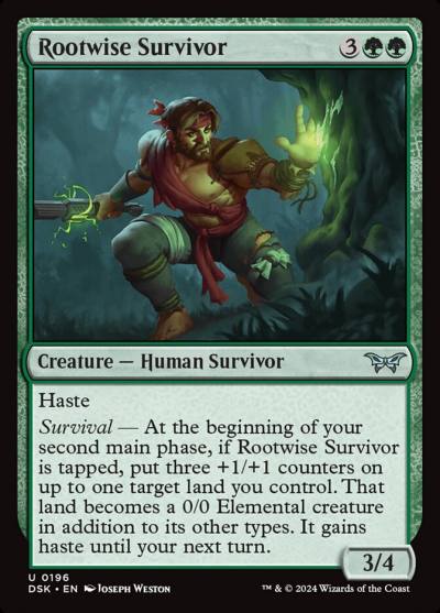 Rootwise Survivor DSK-196 Duskmourn: House of Horror Magic card