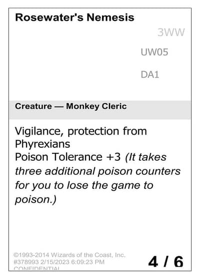 Rosewater's Nemesis UW05 Unknown Event Magic card