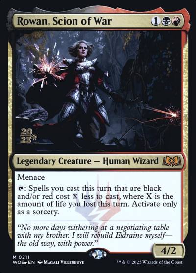 Rowan, Scion of War PWOE-211S Wilds of Eldraine Promos Magic card