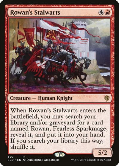 Rowan's Stalwarts 307 Throne of Eldraine Magic card