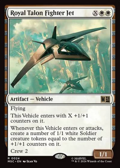 Royal Talon Fighter Jet MSC-24 Marvel Super Heroes Commander Magic card