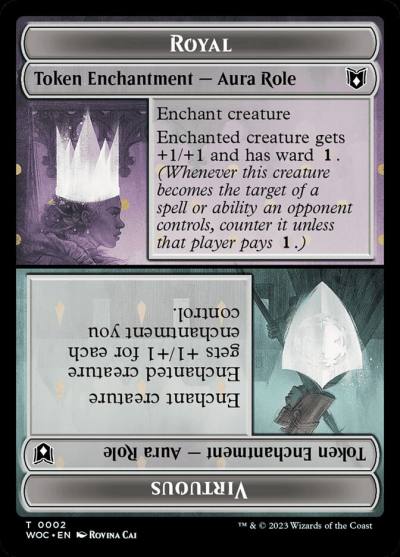 Royal // Virtuous TWOC-2 Wilds of Eldraine Commander Tokens Magic card