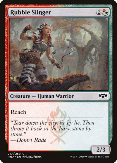 Rubble Slinger 217 Ravnica Allegiance Magic card