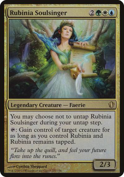 Rubinia Soulsinger OC13-207 Commander 2013 Oversized Magic card