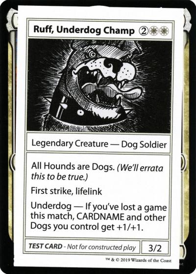 Ruff, Underdog Champ CMB2-10 Mystery Booster Playtest Cards 2021 Magic card