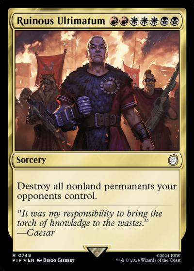 Ruinous Ultimatum PIP-748 Fallout Magic card