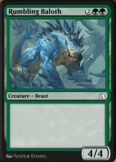 Rumbling Baloth XANA-47 Arena New Player Experience Extras Magic card
