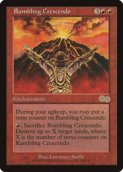 Rumbling Crescendo USG-210 Urza's Saga Magic card
