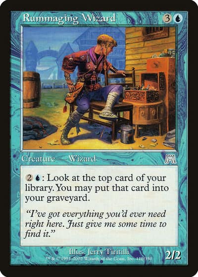 Rummaging Wizard 110 Onslaught Magic card