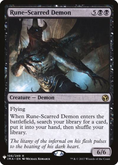 Rune-Scarred Demon PLST-IMA-106 The List Magic card