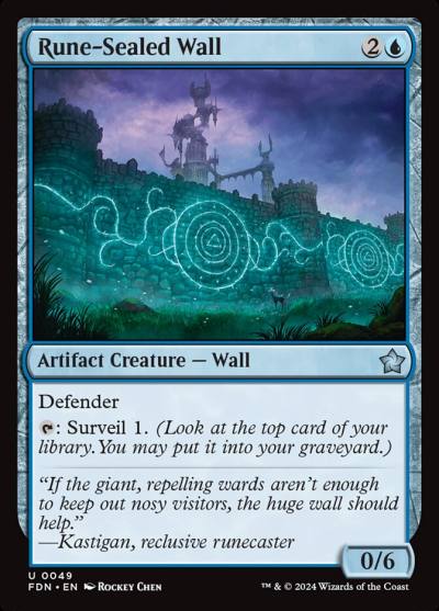 Rune-Sealed Wall FDN-49 Foundations Magic card