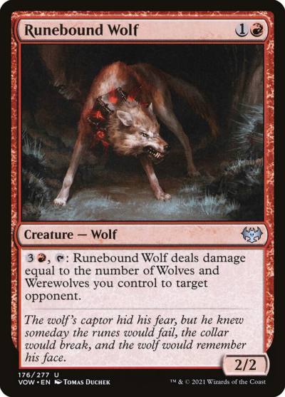 Runebound Wolf VOW-176 Innistrad: Crimson Vow Magic card