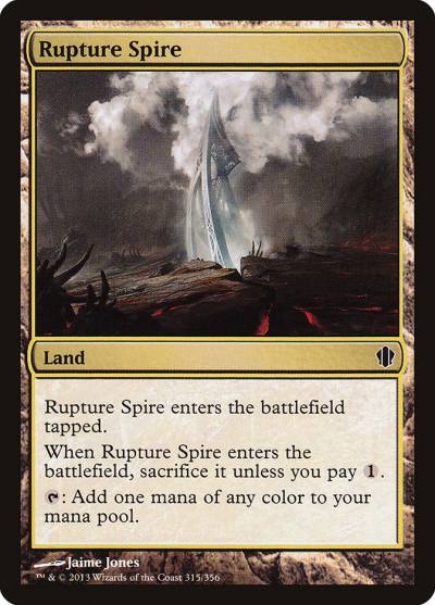 Rupture Spire C13-315 Commander 2013 Magic card