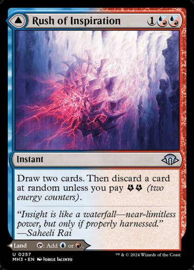 Rush of Inspiration // Crackling Falls MH3-257 Modern Horizons 3 Magic card