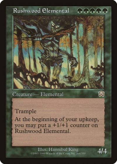 Rushwood Elemental 264 Mercadian Masques Magic card