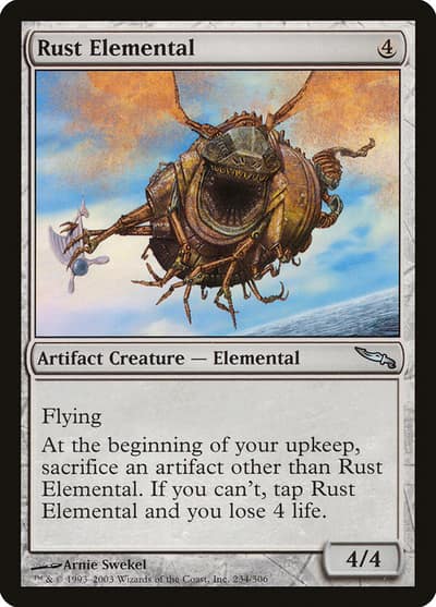 Rust Elemental 234 Mirrodin Magic card