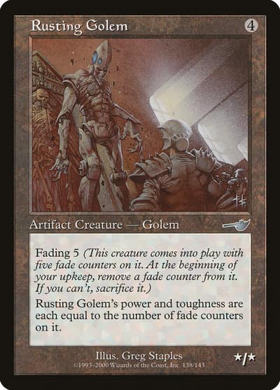 Rusting Golem 138 Nemesis Magic card