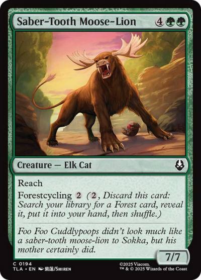 Saber-Tooth Moose-Lion TLA-194 Avatar: The Last Airbender Magic card
